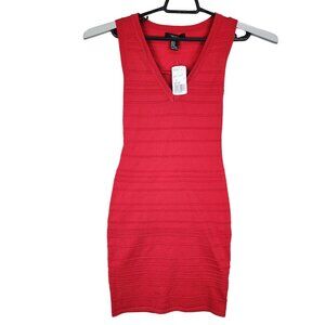 Women's Forever 21 Red Bodycon Dress With Strappy Back Size M